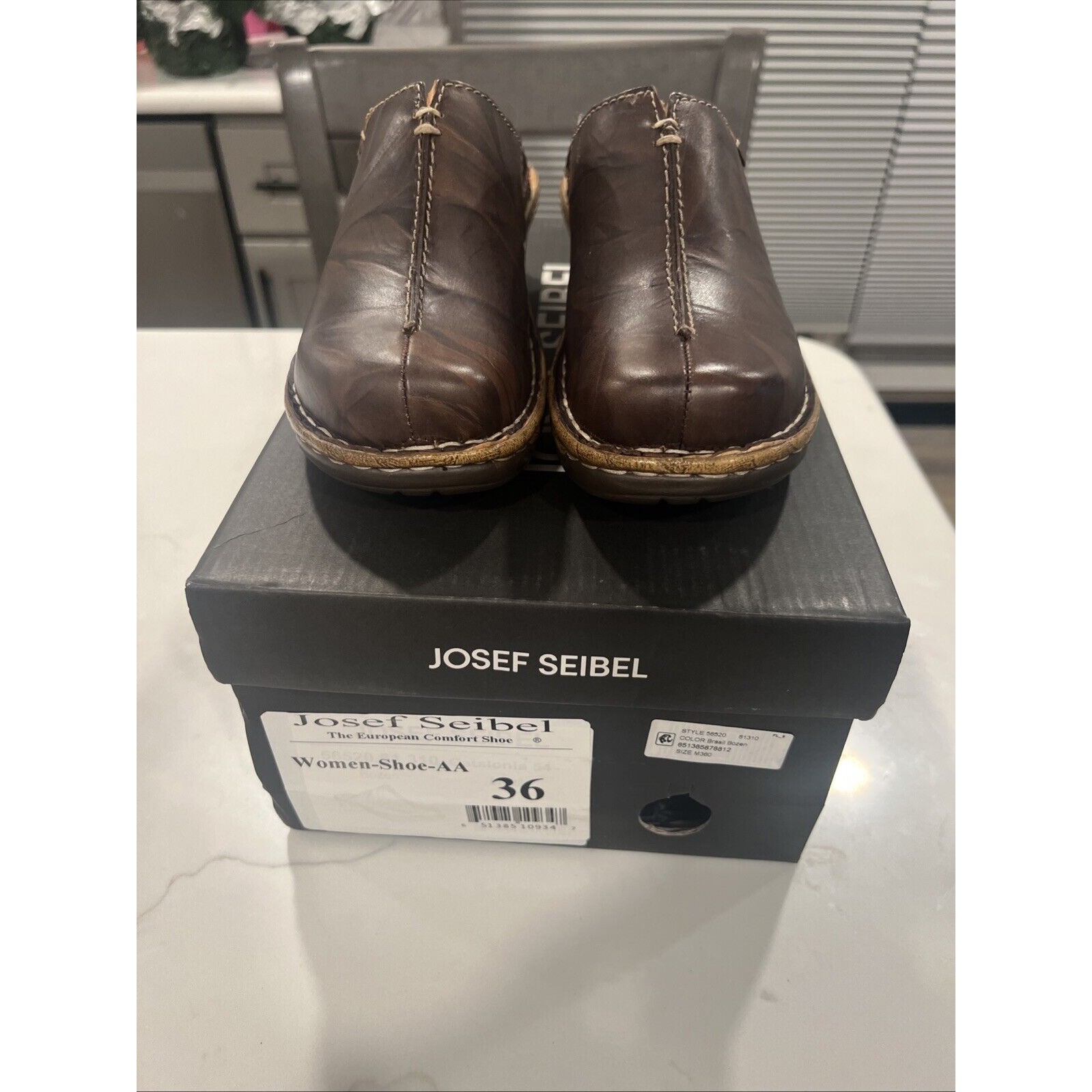 Josef Seibel Catalonia 54 Clog Leather German Brand Size 3655us